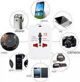 Universal Travel Adaptor Worldwide for 150+ Countries, International Power Charger, European Adapter, Wall Charger Power Plug for USA EU UK AUS ,Compatible with iPod, iPhone.