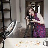 14 inch Selfie Ring Light with Tripod Stand & Cell Phone Holder for Live Stream/Makeup