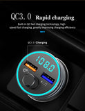 Bluetooth 5.0 Car FM Transmitter with Dual USB QC3.0 Fast Charger