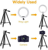10" Selfie Ring Light with Extendable Tripod Stand for Live Stream/Makeup/Photography/YouTuber with Remote Shutter