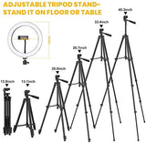 10" Selfie Ring Light with Extendable Tripod Stand for Live Stream/Makeup/Photography/YouTuber with Remote Shutter