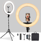 14 inch Selfie Ring Light with Tripod Stand & Cell Phone Holder for Live Stream/Makeup