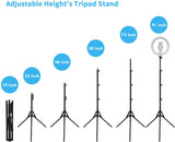 14 inch Selfie Ring Light with Tripod Stand & Cell Phone Holder for Live Stream/Makeup