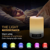 Portable Night Light with Wireless Bluetooth Speaker Touch Control Color LED