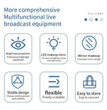 Foldable 6" LED Makeup Ring Light with Stand Phone Holder for Live Broadcast Selfie Video Light