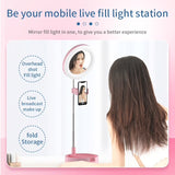 Foldable 6" LED Makeup Ring Light with Stand Phone Holder for Live Broadcast Selfie Video Light