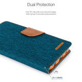 Goospery Canvas Wallet for iPhone 11 Case (6.1 inches) Denim Stand Flip Cover