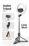 6.3'' Selfie Ring light with Extendable Portable Selfie Stick & Flexible Phone Holder perfect for Live Stream/Makeup/Photography/YouTube Video
