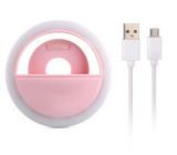 Selfie Light Ring Rechargeable Clip-on Selfie Fill Light with 36 LED for Smart Phone Photography Camera Video Girl Makes up