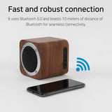 Wooden  Portable Bluetooth Speaker Creative Solid Wood Subwoofer