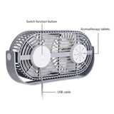 USB Portable Desktop 2-head Aromatherapy Fan