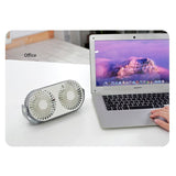 USB Portable Desktop 2-head Aromatherapy Fan