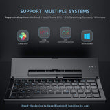 Foldable Portable Bluetooth Keyboard with Stand, Aluminum Alloy Housing, for iPad, iPhone,Android Devices, and Windows Tablets, Laptops