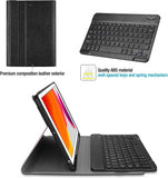 Ultra Slim PU Leather Folio Case with Keyboard&Pen Holder for iPad Pro 11 2018/2020