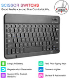 Ultra Slim PU Leather Folio Case with Keyboard&Pen Holder for iPad 7/Air3/Pro 10.5