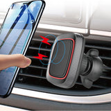 Magnetic Car Mount Holder Air Vent Clip Adjustable 360Degree Rotating