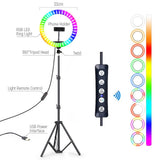 33cm RGB Colorful LED Selfie Ring Light with Tripod Stand for Youtube Photography studio