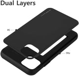 Goospery SkySlide Case for Apple iPhone 12/12 Pro 6.1" Dual Layer Bumper Cover with Card Holder