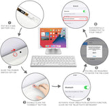 Ultra-Slim Wireless Bluetooth Keyboard for Tablets/Smart Phones/Computers