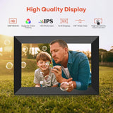 Frameo 10.1 Inch WiFi Digital Picture Frame, 1280x800 HD IPS Touch Screen Photo Frame Electronic, 32GB Memory