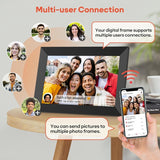 Frameo 10.1 Inch WiFi Digital Picture Frame, 1280x800 HD IPS Touch Screen Photo Frame Electronic, 32GB Memory