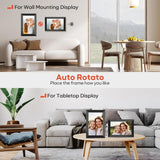 Frameo 10.1 Inch WiFi Digital Picture Frame, 1280x800 HD IPS Touch Screen Photo Frame Electronic, 32GB Memory