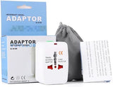 Universal Travel Adaptor Worldwide for 150+ Countries, International Power Charger, European Adapter, Wall Charger Power Plug for USA EU UK AUS ,Compatible with iPod, iPhone.