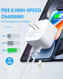 35W Dual USB-C Port Charger Foldable Compact Power Adapter Type C Plug Fast Wall Charger Compatible with 17 16 15 Pro 14 13 12 11 Max Plus Mini, iPad Pro