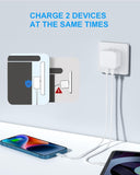 35W Dual USB-C Port Charger Foldable Compact Power Adapter Type C Plug Fast Wall Charger Compatible with 17 16 15 Pro 14 13 12 11 Max Plus Mini, iPad Pro