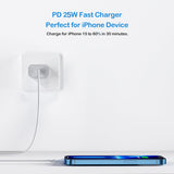 USB-C Charger Block for iPhone 17 Charging Plug, Fast USB C Wall Cube Power Adapter for iPhone16E/17/Air/Pro/Plus/Pro Max/15/14/13/12/11,for iPad Pro/Air/Mini USB-C Charge Block