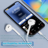 Wired Earphones with Lightning Connector iPhone Wired Headphones Earbuds for iPhone 14/13/12/11/SE/X/XR/XS