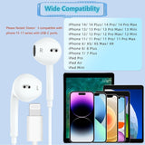 Wired Earphones with Lightning Connector iPhone Wired Headphones Earbuds for iPhone 14/13/12/11/SE/X/XR/XS