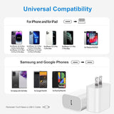 USB-C Charger Block for iPhone 17 Charging Plug, Fast USB C Wall Cube Power Adapter for iPhone16E/17/Air/Pro/Plus/Pro Max/15/14/13/12/11,for iPad Pro/Air/Mini USB-C Charge Block