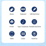 USB C Hub for MacBook Pro/Air, 5 in 1 USB C Dongle with SD/TF Card Reader, USB C Data Port,100W PD, and 2 USB 3.0 Compatible for MacBook Pro/Air, Dell XPS, Lenovo Thinkpad