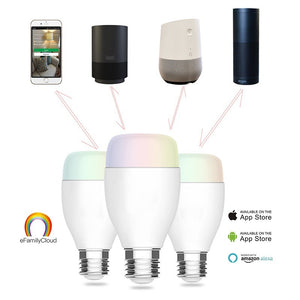 Tuya App Smart LED bulb E27 energy saving dimmer wifi bulb compatible with Google home and Alexa