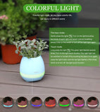 Bluetooth Speakers Touch Control Night Light Breathing LED Musical Flowerpot, Smart Plant Pots