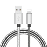 Heavy Duty Metal Braided USB Charger Cable for IPhone iPad 200mm