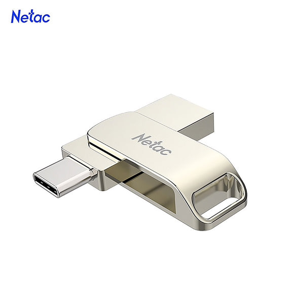 Netac 64GB Type-C + USB Double Interface Flash Drive Plug & Play Mobile Phone Memory Expansion U Disk