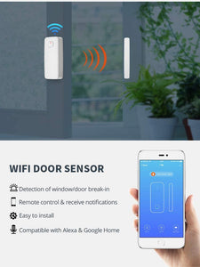 Tuya Home Security System GSM Magnetic Door Sensor Alarm Smart WiFi Door Window Sensor Alarm