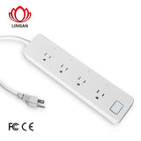 Wi-fi Smart Power Surge Protector Strip 4 AC Outlets work with Tuya Alexa Google Home