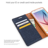 Goospery Canvas Wallet for iPhone 12 mini Case (5.4 inches) Denim Stand Flip Cover