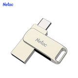 Netac 64GB Type-C + USB Double Interface Flash Drive Plug & Play Mobile Phone Memory Expansion U Disk
