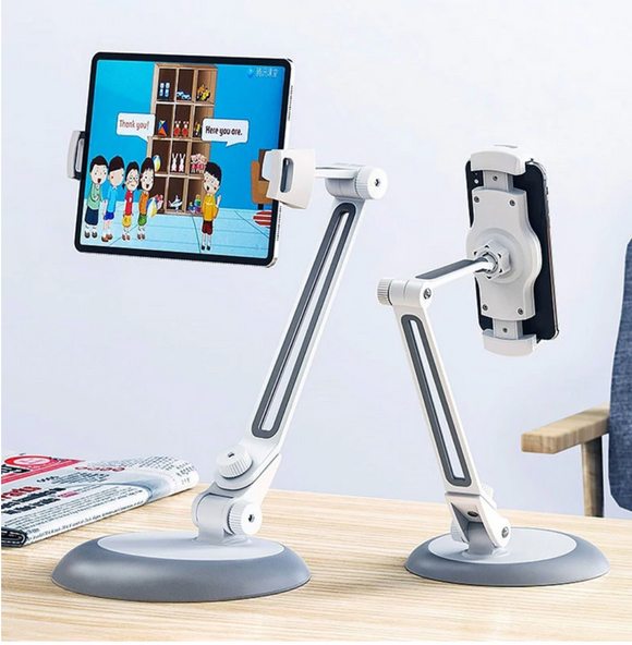 Desktop Holder Stand for Tablet iPad Mini Pro Air Mobile Phone Shoot Video Live Streaming Youtube Tiktok Zoom Meeting