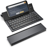 Foldable Portable Bluetooth Keyboard with Stand, Aluminum Alloy Housing, for iPad, iPhone,Android Devices, and Windows Tablets, Laptops