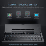 Foldable Portable Bluetooth Keyboard with Stand, Aluminum Alloy Housing, for iPad, iPhone,Android Devices, and Windows Tablets, Laptops