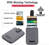 New Anti Rfid Blocking 5 Pull ID Credit Card Holder Cell Phone PU Leather Wallet