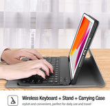 Ultra Slim PU Leather Folio Case with Keyboard&Pen Holder for iPad 7/Air3/Pro 10.5