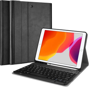 Ultra Slim PU Leather Folio Case with Keyboard&Pen Holder for iPad Pro 11 2018/2020