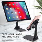 Foldable Cell Phone Stand Angle & Height Adjustable Stable Anti-Slip