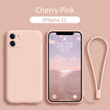 Liquid Silicone Phone case Soft Gel Rubber Slim Cover Shockproof Full Protective for iPhone 11 Pro